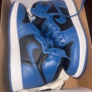 Nike Black and Blue High-Top Sneakers